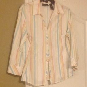 New York and Company Classic Striped Shirt